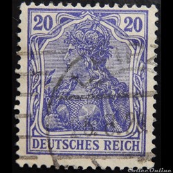 Allemagne Reich 00070 Germania avec la couronne impériale 20pf de 1902