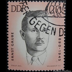 Allemagne RDA 00689 Ernst Grube 20+10pf de 1963
