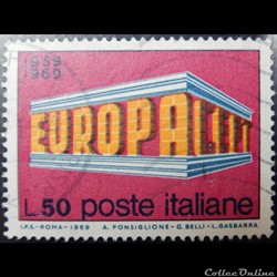 Italie 01034 Europa CEPT 50 lires de 1969