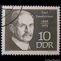 Allemagne RDA 01082 Karl Landsteiner 10pf de 1968