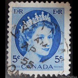 Canada 00271 reine Elisabeth II 5c de 1954