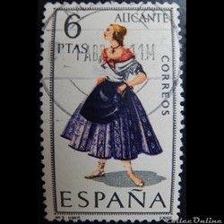 Espagne 01428 costume traditionnel d'Alicante 6Ptas de 1967