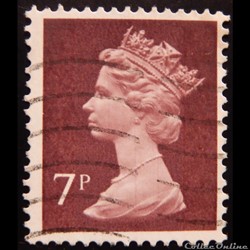 Royaume-Uni 00734 reine Elisabeth II 7p de 1974