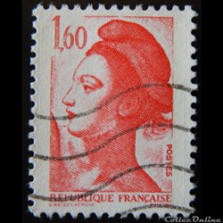 02187 La République, type Liberté - 1F60 rouge de 1982