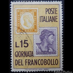Italie 00878 4ème journée du timbre 15 lires de 1962