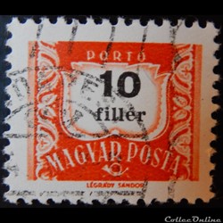 Hongrie T0219B chiffre 10f de 1965