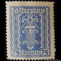Autriche 00269 symbolisme : marteau et pince 75kr de 1922