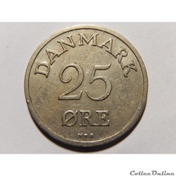 Danemark, 25 ore de 1950
