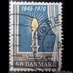 Danemark 00502 bougie à la fenètre 50ore de 1970