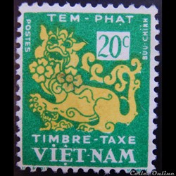 Viet-Nam T0002 lion sacré 20c de 1952