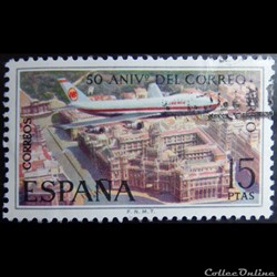 Espagne 01713 poste aérienne Espagnol 15Ptas de 1971