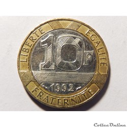 10 Francs Génie de la Bastille 1992