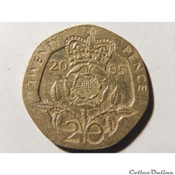 Royaume-Uni, 20 pence de 2005