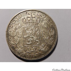 Belgique, 5 Francs 1873