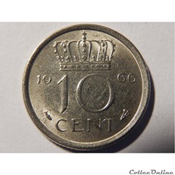 Pays-Bas, 10 cent de 1966
