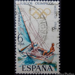 Espagne 01548 JO de Mexico 6Ptas de 1968