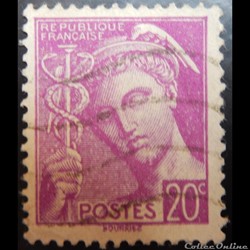 00410 Mercure 20c lilas 1ère série