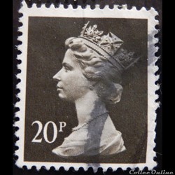 Royaume-Uni 01403 reine Elisabeth II 20p de 1989