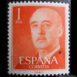Espagne 00864 général Francisco Franco 1Pta de 1955