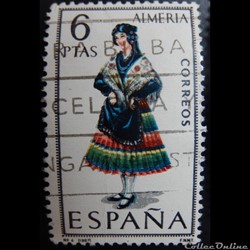 Espagne 01429 costume traditionnel d'Almeria 6Ptas de 1967
