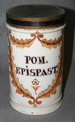 Pot droit en faïence XVIIIe - pommade épispastique