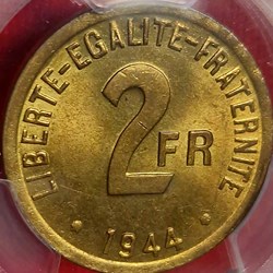 2 francs 'France' MS64