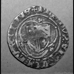 PHILIPPE le BON 1419-1467 Blanc à l'écu de Bourgogne dans un trilobe