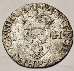 HENRI III Douzain aux deux H 1 er type 1575 P