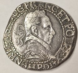 HENRI III  Franc  au col plat  1578   Dijon