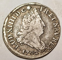 LOUIS XIV cinq sols aux insignes 1702 P