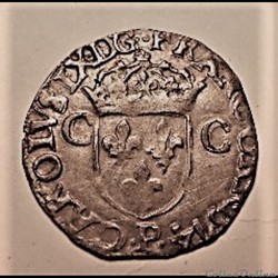 CHARLES IX Douzain aux 2 C 1er type 1574 P
