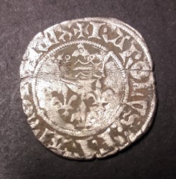 CHARLES VI Florette frappée à Macon 1417-1423