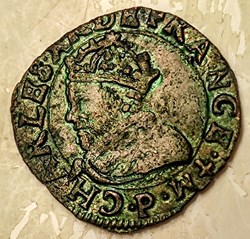 CHARLES X Double tournois 1593 P