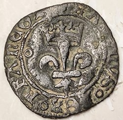 CHARLES VIII 1438-1498 double tournois ou niquet