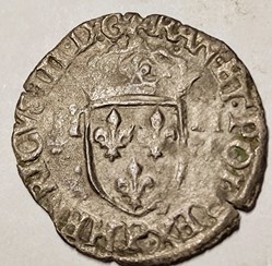 HENRI  III   Douzain aux deux H  1 er type 1577 P