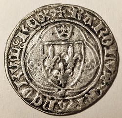CHARLES VII Blanc à la couronne Dijon 26/06/1456
