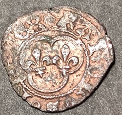 CHARLES VIII 1438-1498 denier tournois