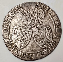 PHILIPPE LE HARDI COMTE DE FLANDRE  double gros  à l'aigle ou double gros Jongelaar.