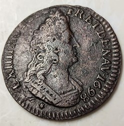LOUIS XIV Liard 1698 P