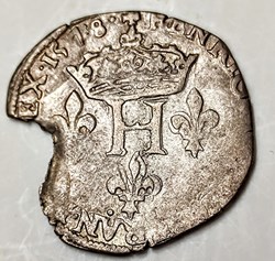 HENRI  III   Double sol parisis 2 ème type 1578