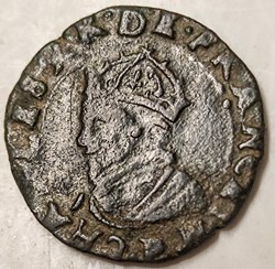 CHARLES X Double tournois 1590 P