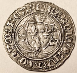 CHARLES VII Blanc au briquet Dijon 1436-1461