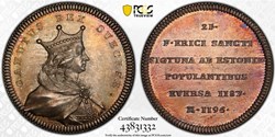 Sweden silver Canute I Medal ND (1745-1760) PCGS SP67+