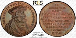 Sweden bronze Christian II Medal ND (1728-45) PCGS MS64