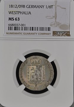 Westphalia 1812/09 1/6 Taler