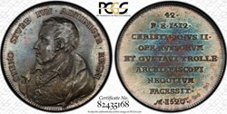 Sweden silver Sten Sture the Younger Medal ND (1725-48) PCGS MS66