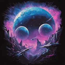 extraterrestrial planet with two moons