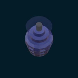 Flacon parfum bleu