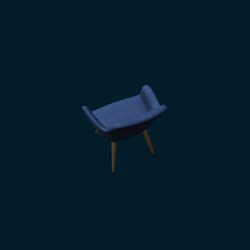 Fauteuil MIDGARD bleu foncé
