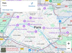 Carte de Paris (Google Maps)